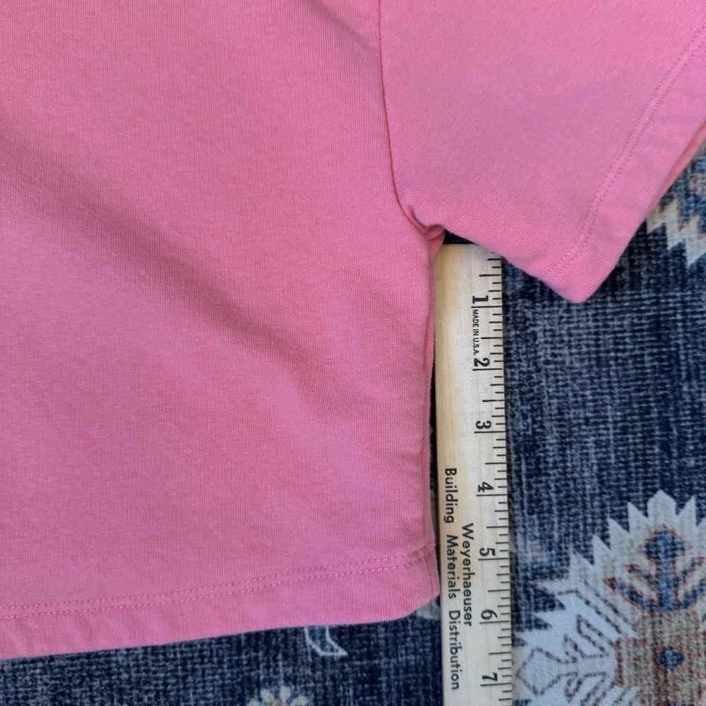 ZARA Bubble Gum Pink Cropped Short Sleeve Sweater Women’s Size Medium - Picture 9 of 9